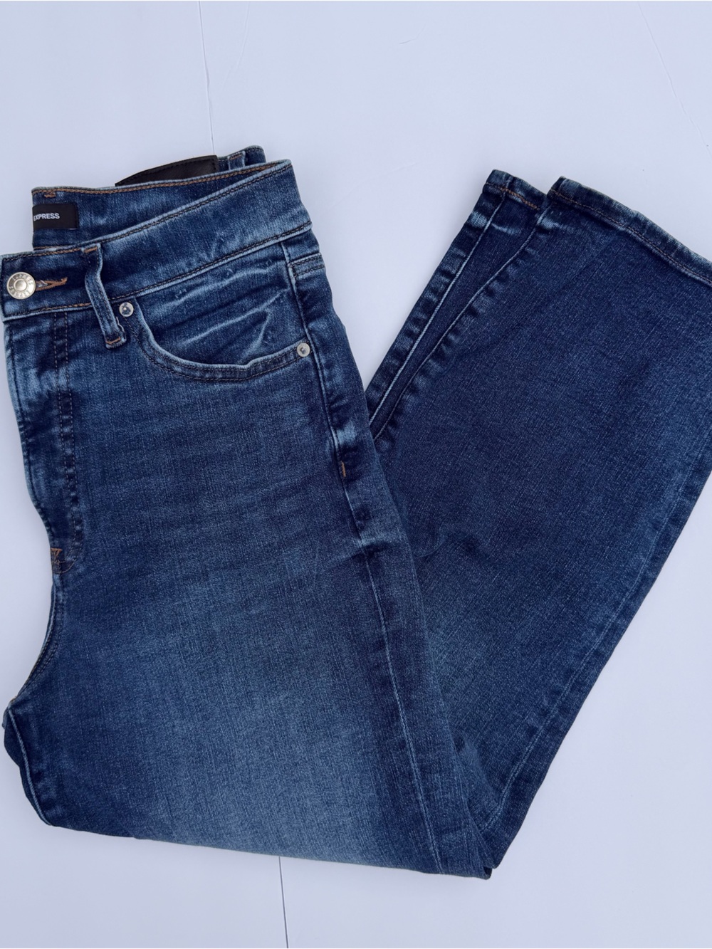 Express Women's Dark Blue Ankle Jeans